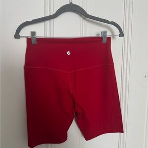 lululemon athletica Bold Red Bike Shorts